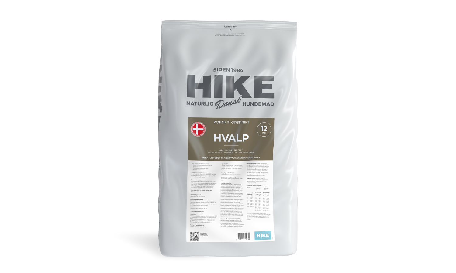 HIKE Kornfri Hvalp 12 kg