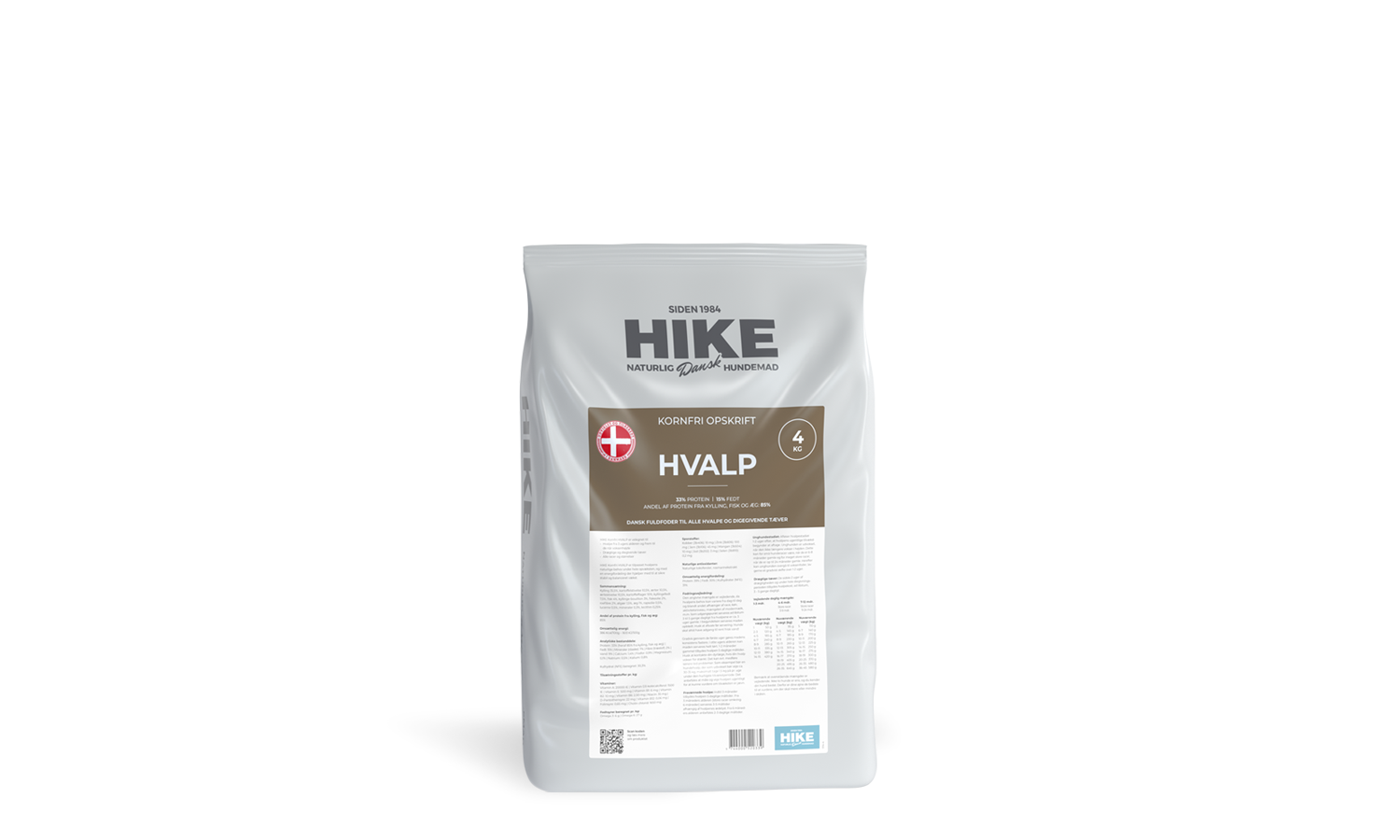 HIKE Kornfri Hvalp 4 kg
