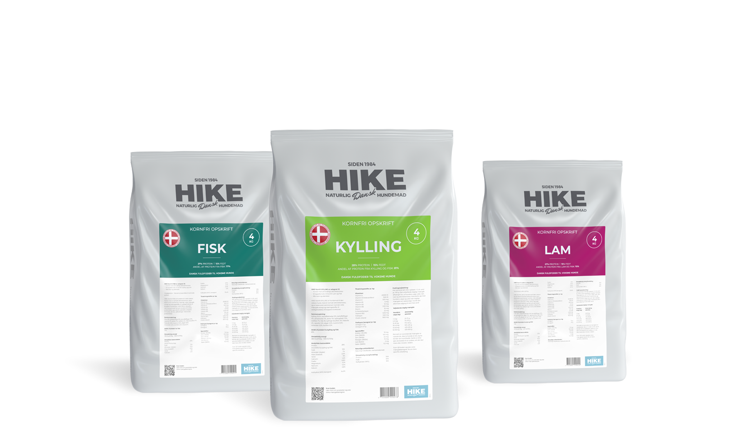 HIKE Kornfri 3 x 4 kg - frit valg