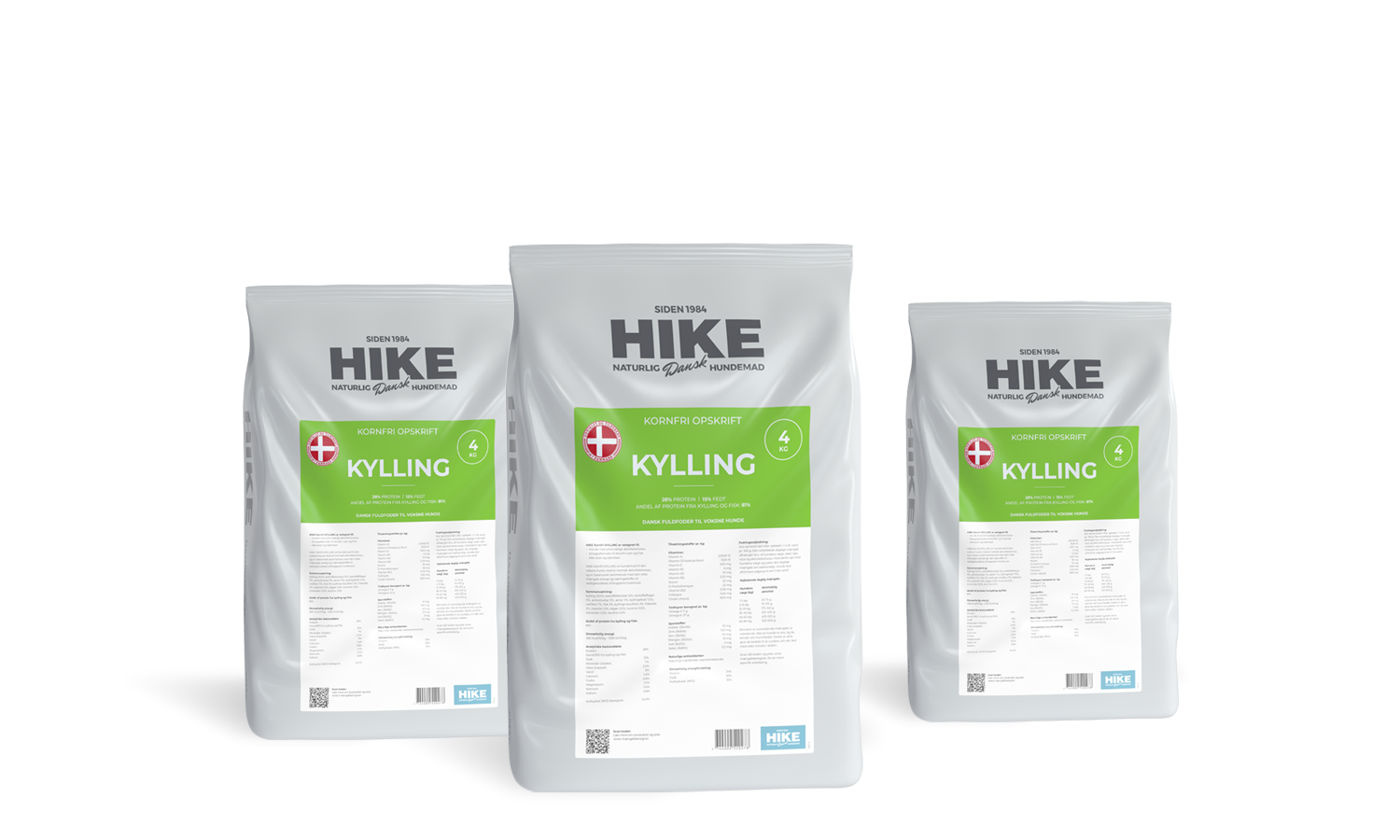 HIKE Kornfri Kylling 3x4 kg
